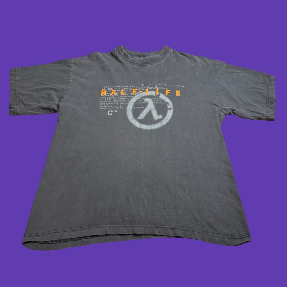 Vintage Y2K Half-life XL Promo Video Game Tee Valve Windows Gaming Xbox